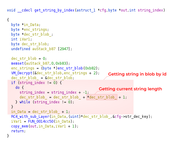 Function for decrypting strings