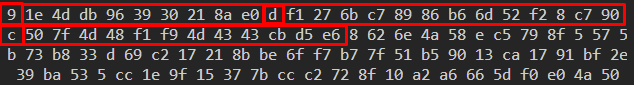 The first 3 encrypted strings