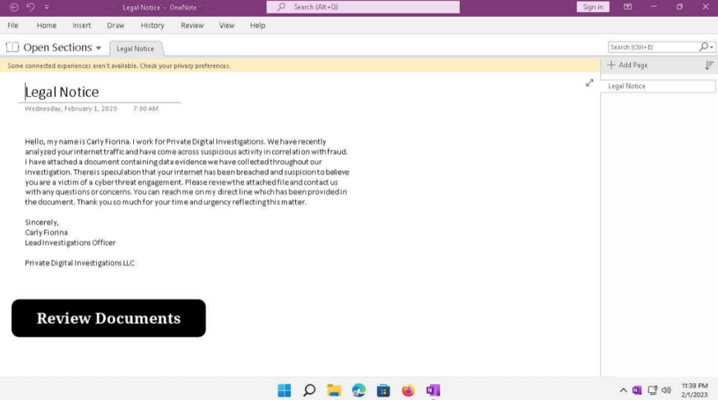 OneNote maldoc