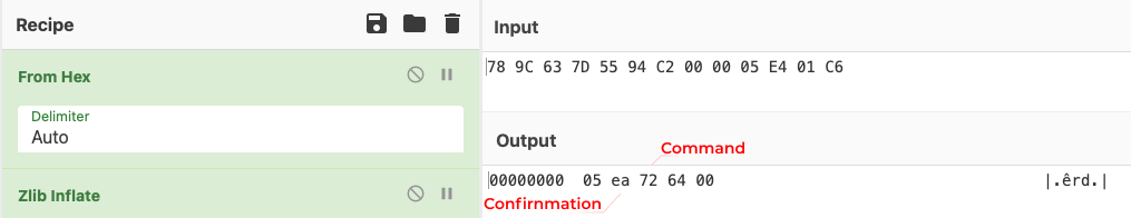 The command that uploads the “RDP” module 