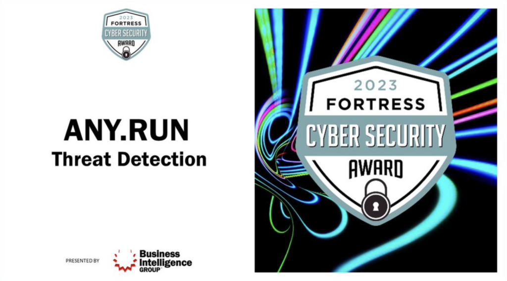 ANY.RUN Wins 2023 Fortress Cyber Security Awards 