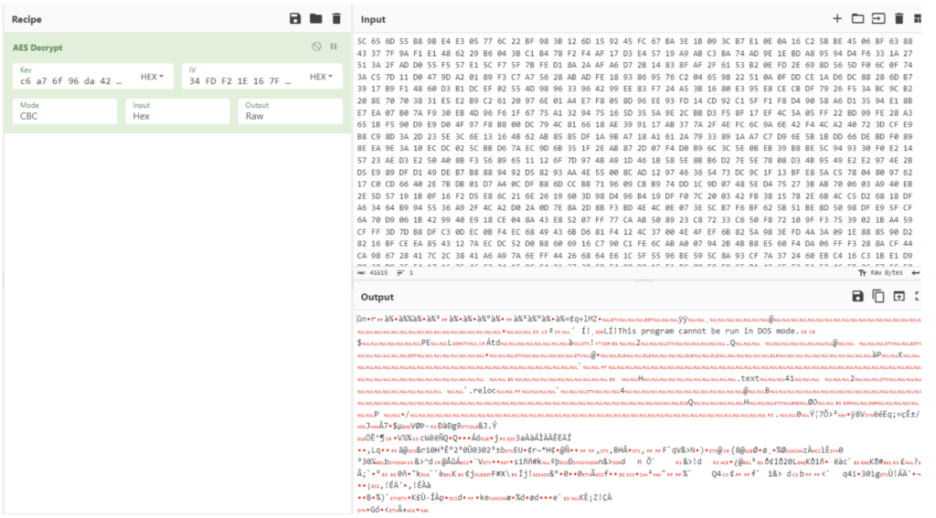 LaplasClipper malware in CyberChef