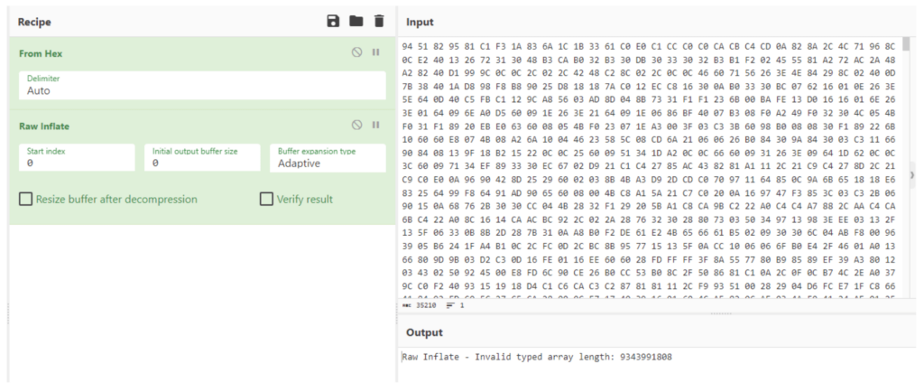 LaplasClipper malware in CyberChef