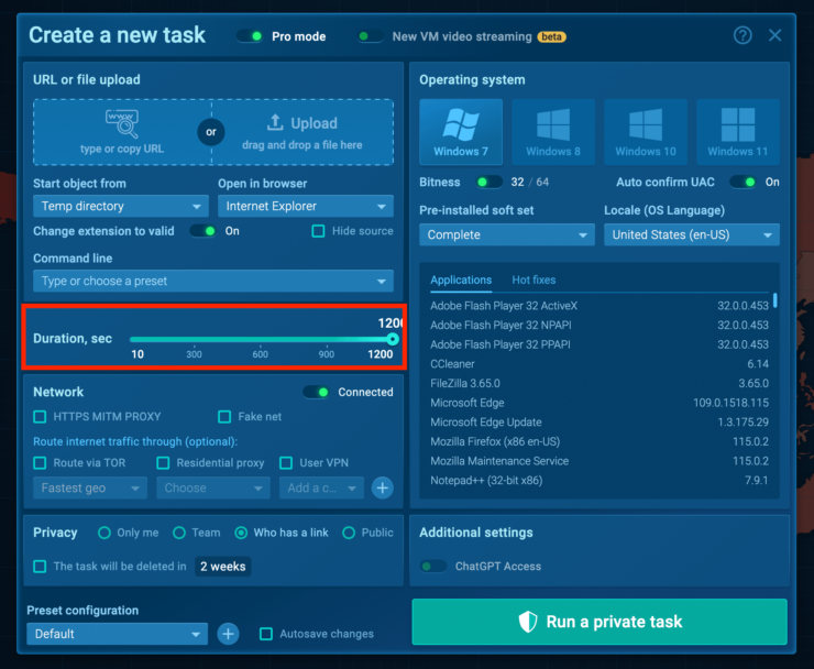 Task Min How to Create a Task in ANY.RUN:a Step-by-Step Guide