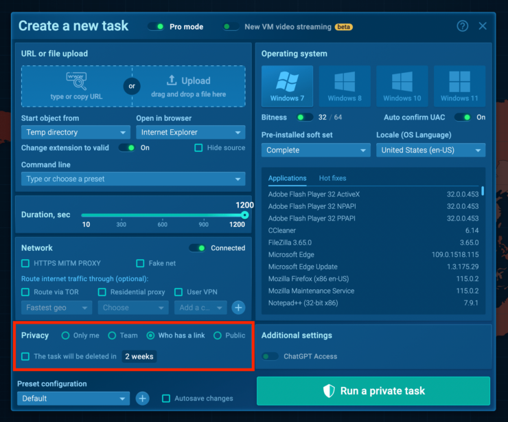 Any Task Standard How to Create a Task in ANY.RUN:a Step-by-Step Guide