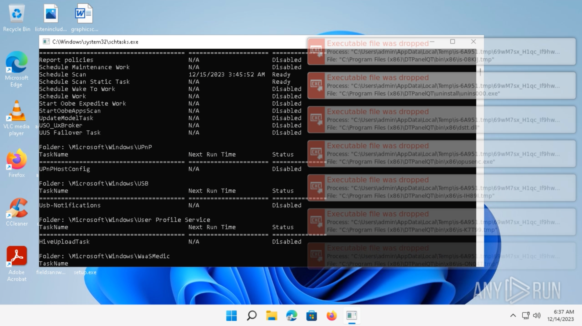 Schtasks Command Examples CrackedCantil: Malware Work Together