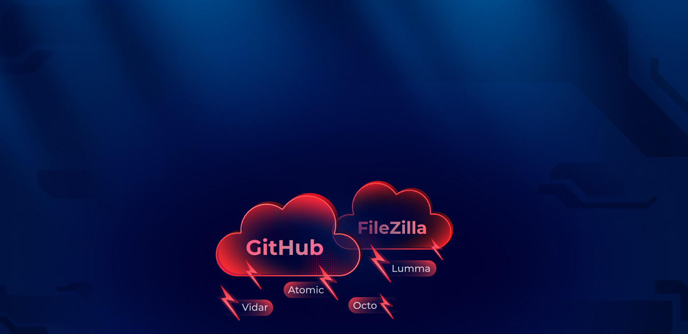 Vidar, Lumma, Atomic and Octo Delivered through GitHub, FileZilla