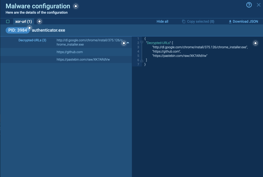 XOR-URL in ANY.RUN sandbox 