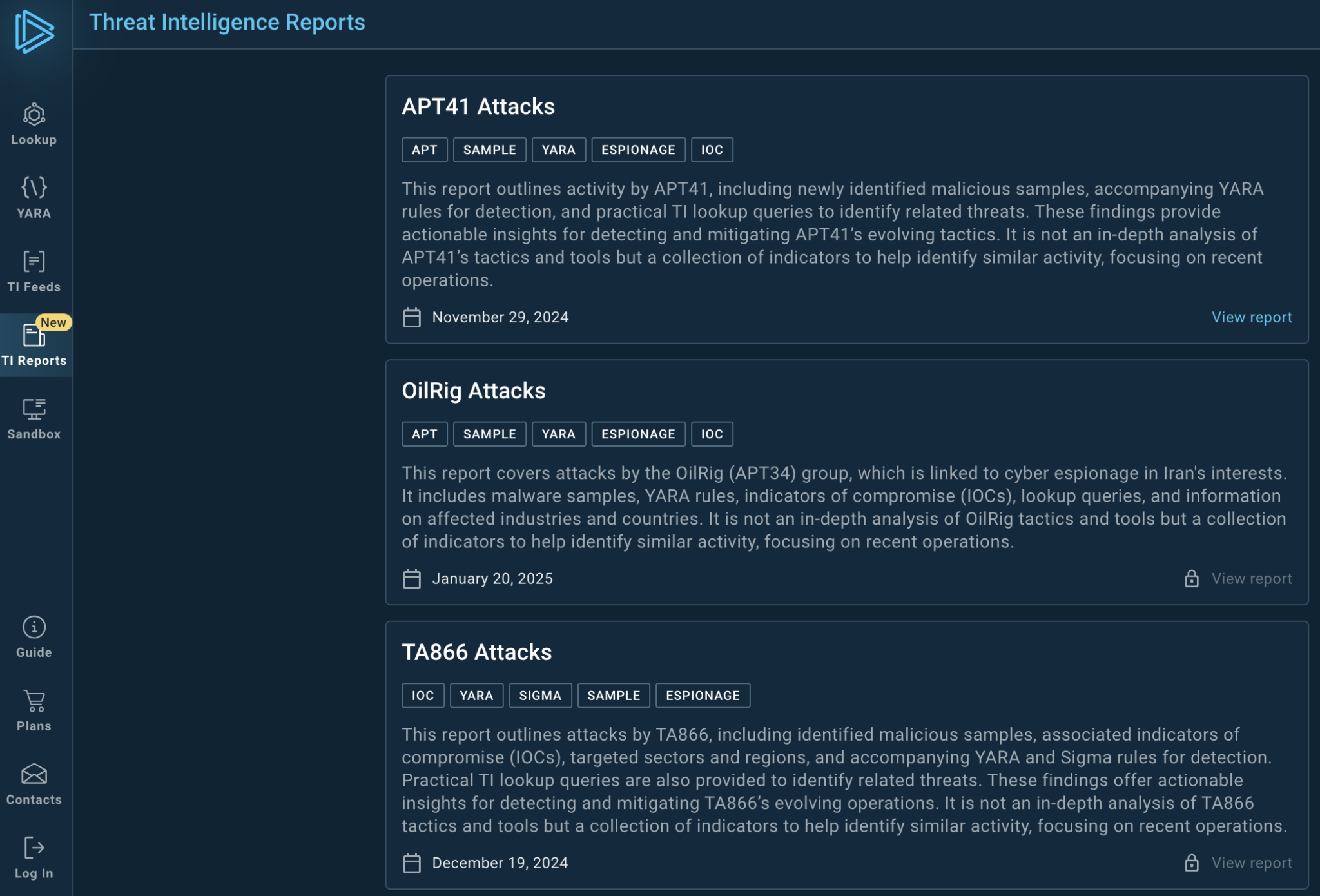 Release Notes: TI Reports, New Website, & Enhanced Detection