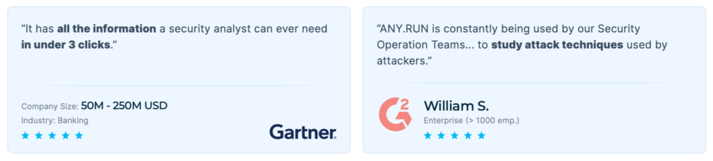 G2 and Gartner reviews