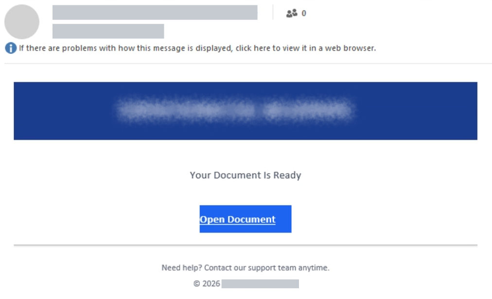 Attackers encouraging the potential victim to open the fake document