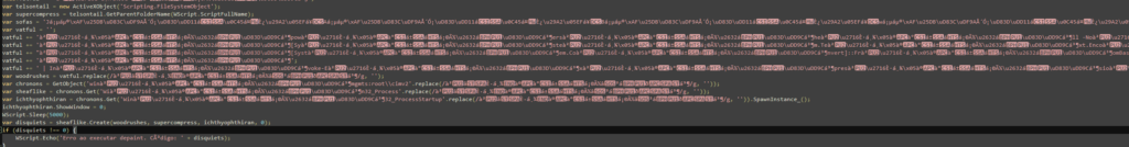 Heavily obfuscated code using Unicode characters and emojis