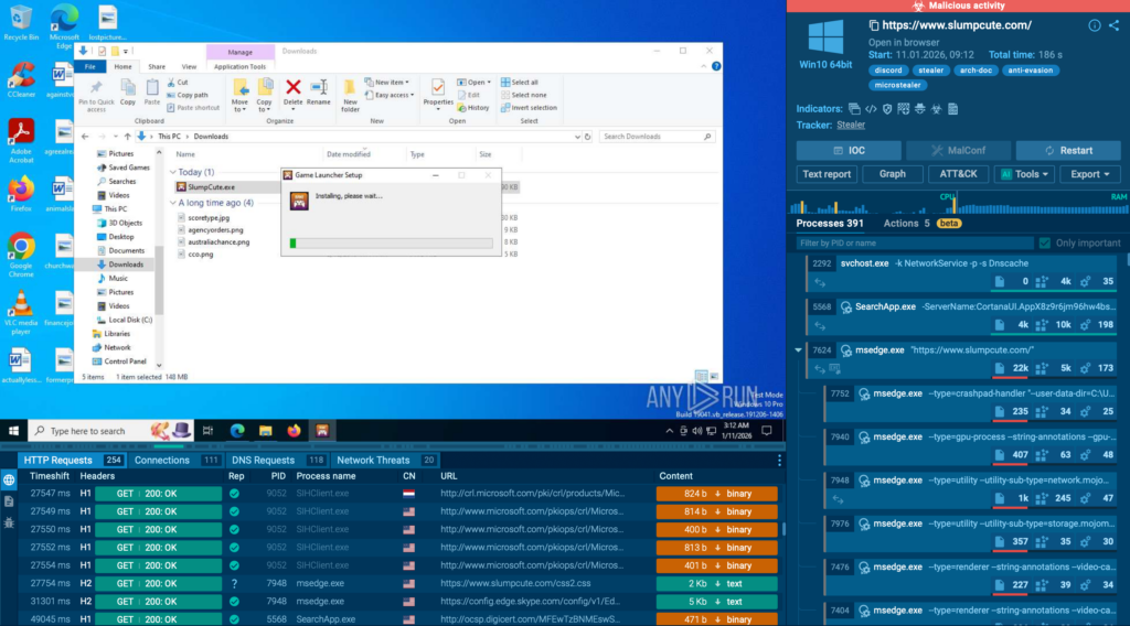 Running the MicroStealer Sample in ANY.RUN 