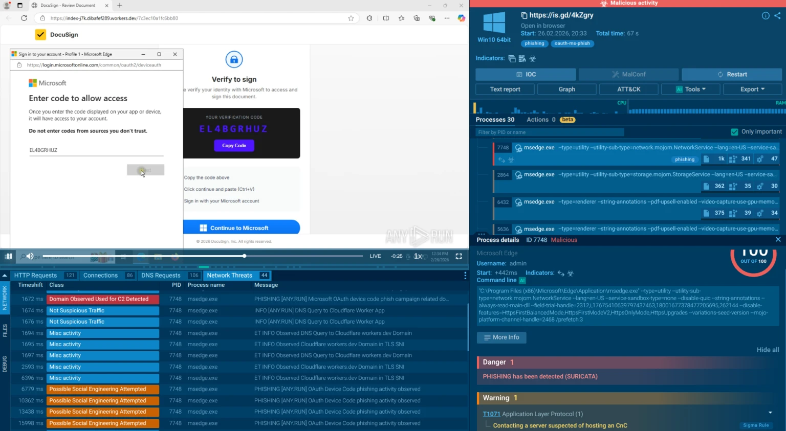 Device Code Attack Example Microsoft OAuth Device Code Phishing