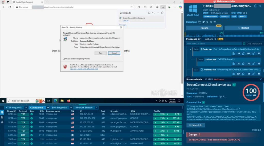 Phishing-to-RMM attack chain exposed inside ANY.RUN sandbox
