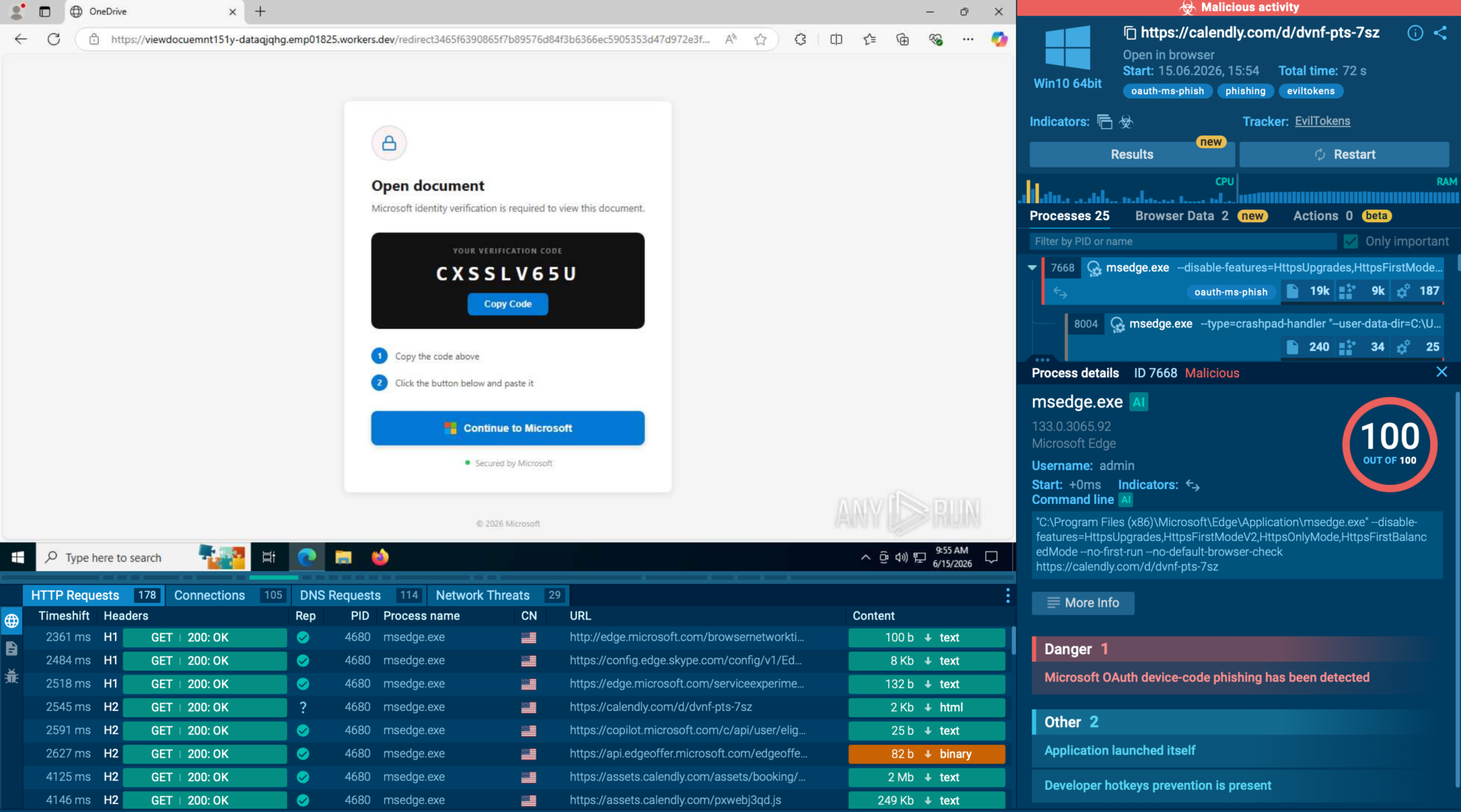EvilTokens “Ghost” Code Phishing Analysis