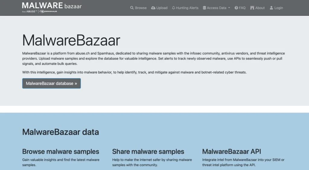 MalwareBazaar Malware Feeds 