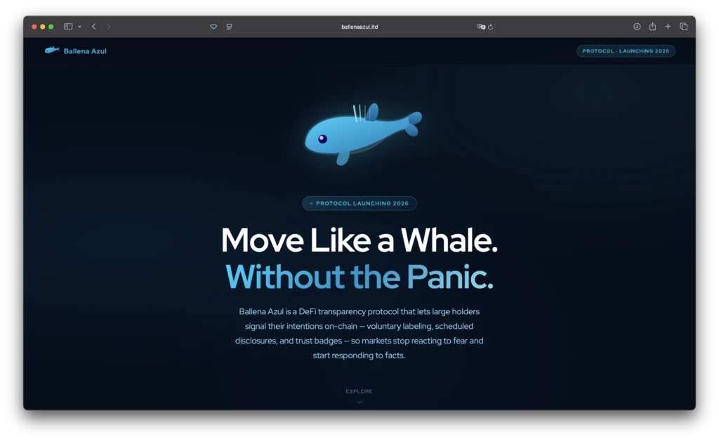 Ballena Azul LTD / Blue Whale LTD Website