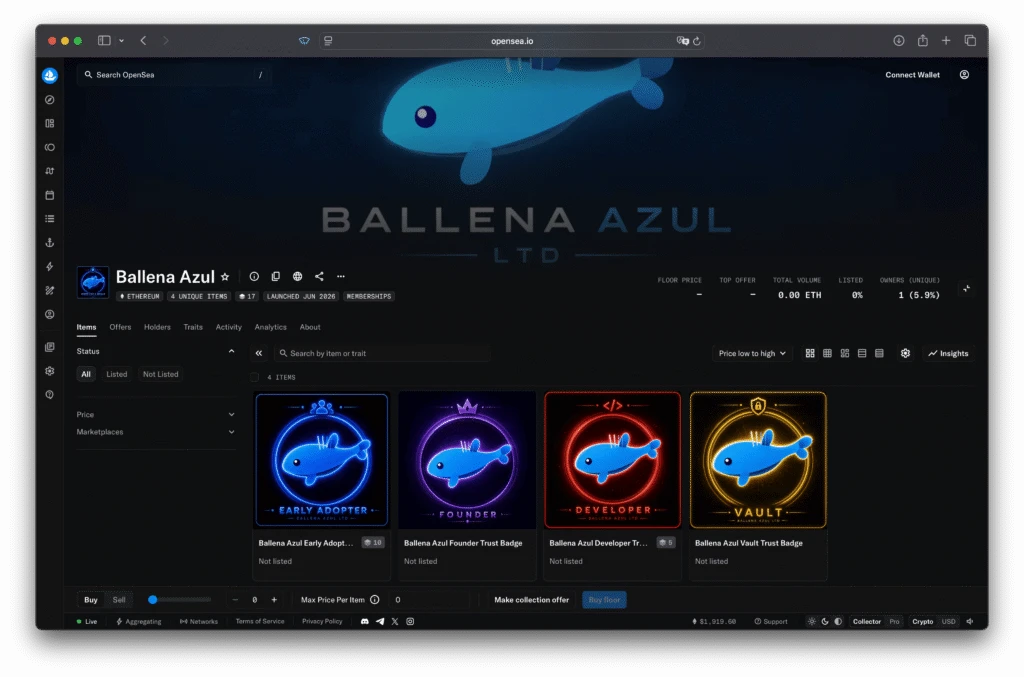 Ballena Azul LTD on OpenSea NFT Marketplace