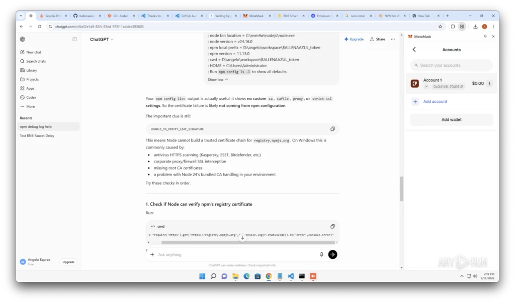 Lazarus: Debugging Node.js issues