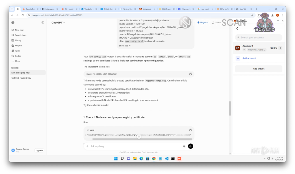 Lazarus: Debugging Node.js issues