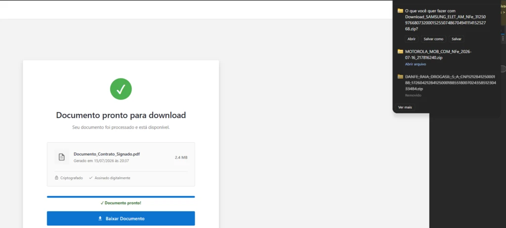 The fake DocuSign page clones the real logo from DocuSign's CDN
