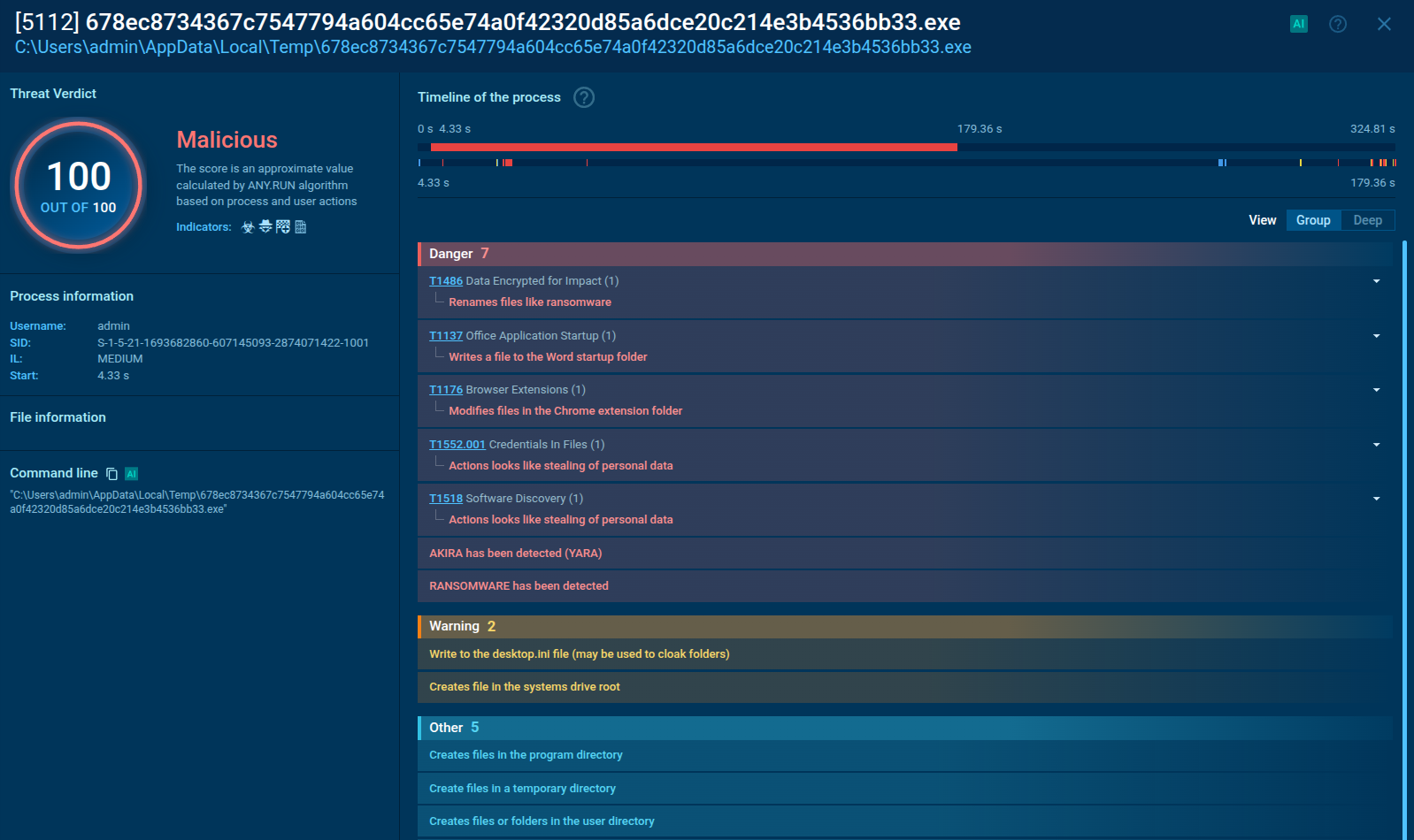 Akira Ransomware screenshot