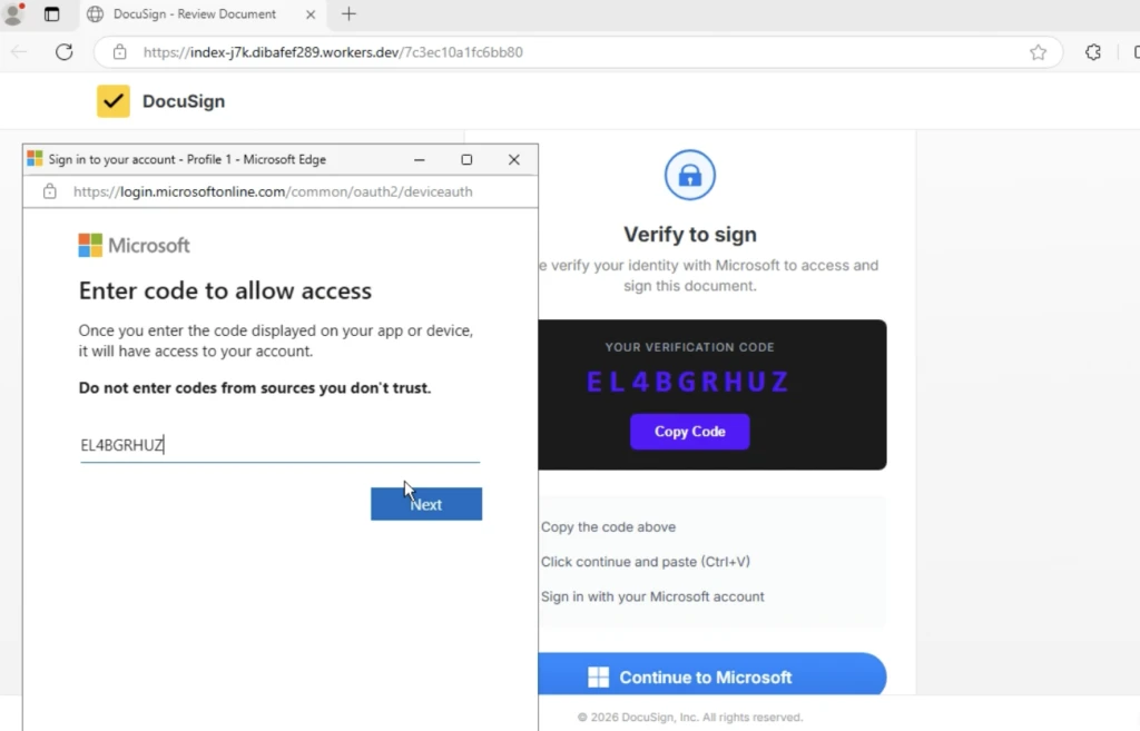 Fake verification granting access to external client