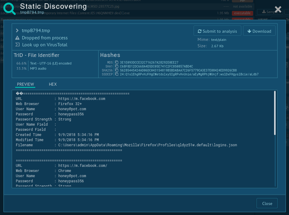 stolen by hawkeye data saved in tmp file