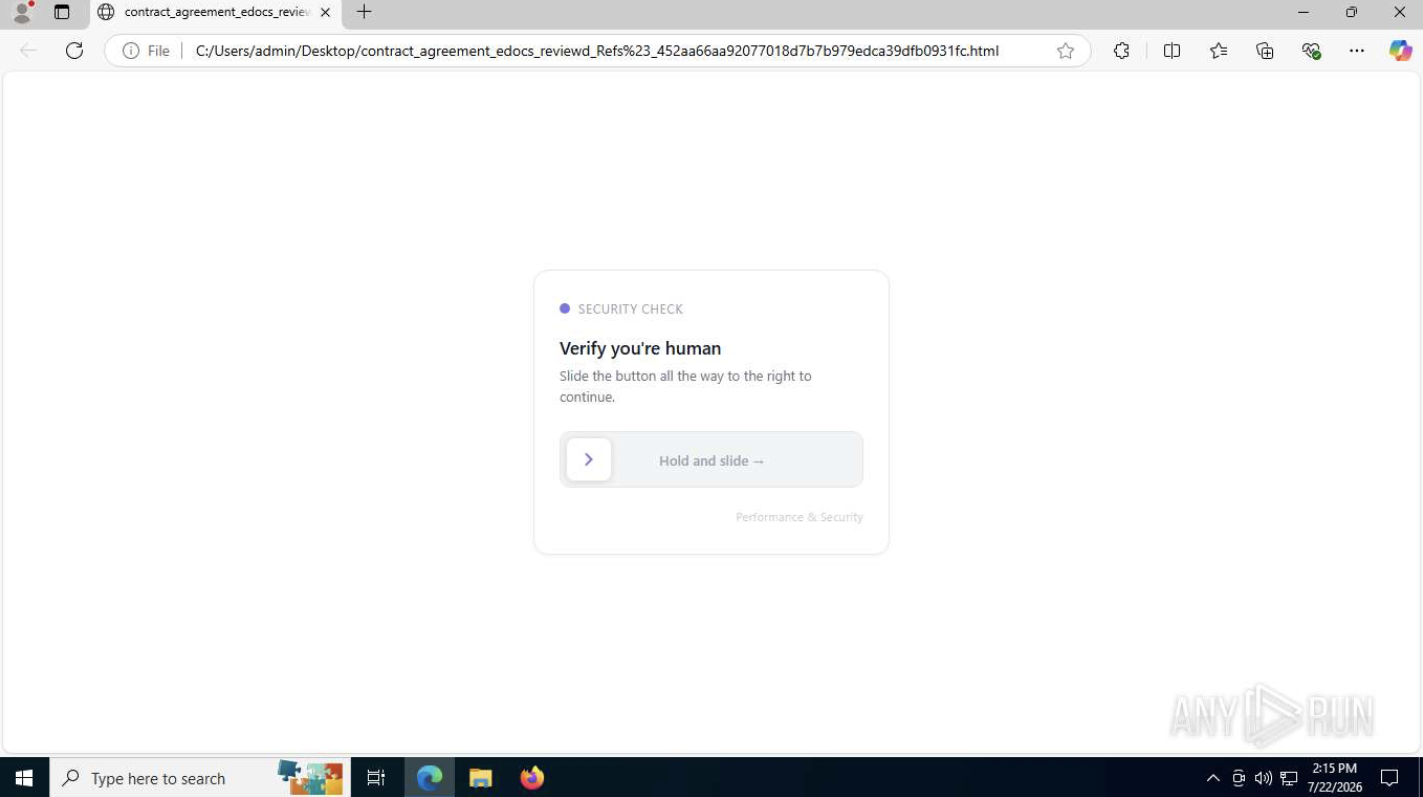 Mirage2FA behavior verified in ANY.RUN sandbox