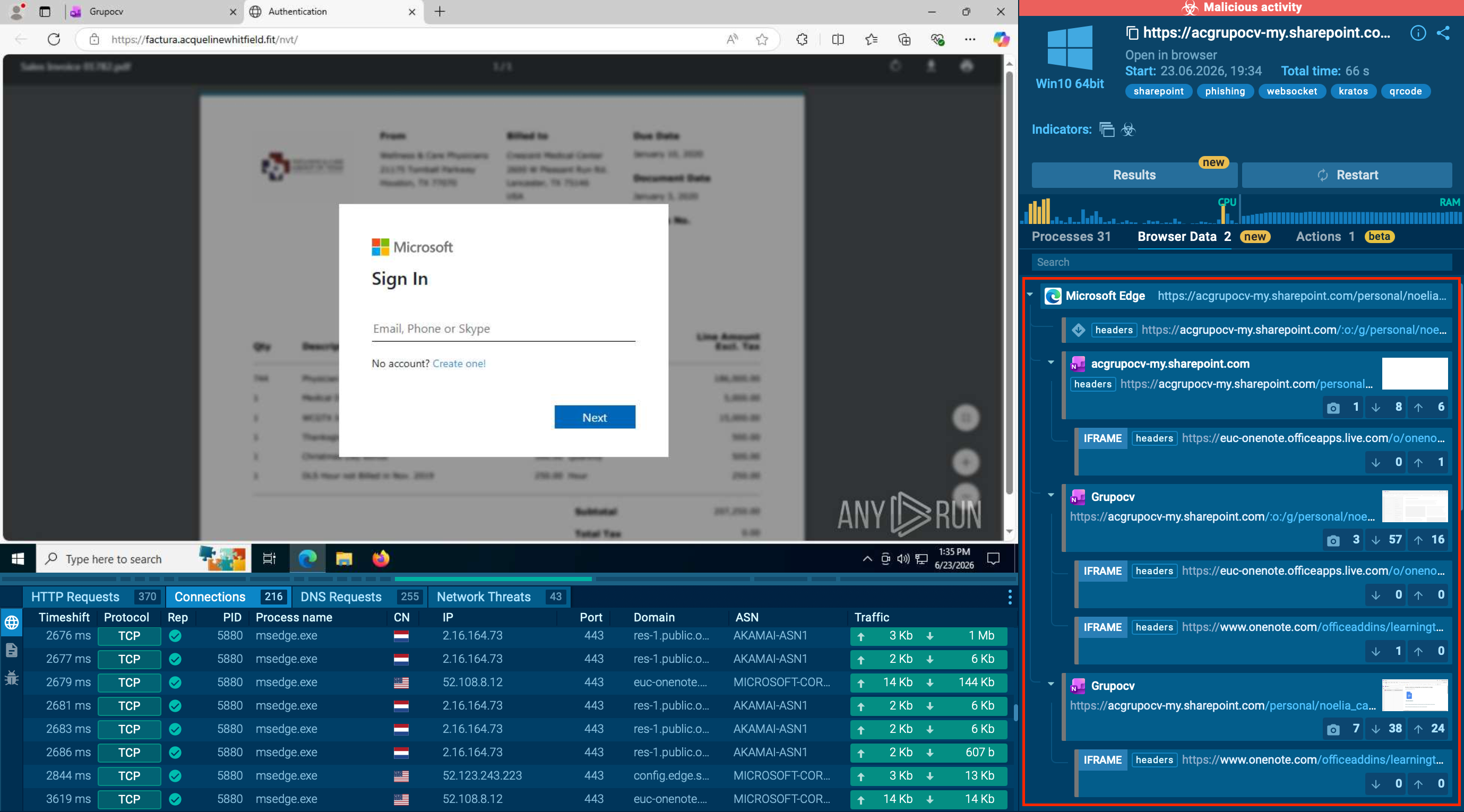 Kratos phishing attack exposed in ANY.RUN's Interactive Sandbox