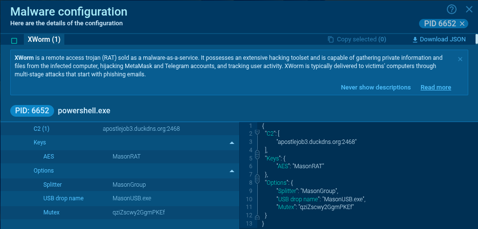 Neptune malware configuration