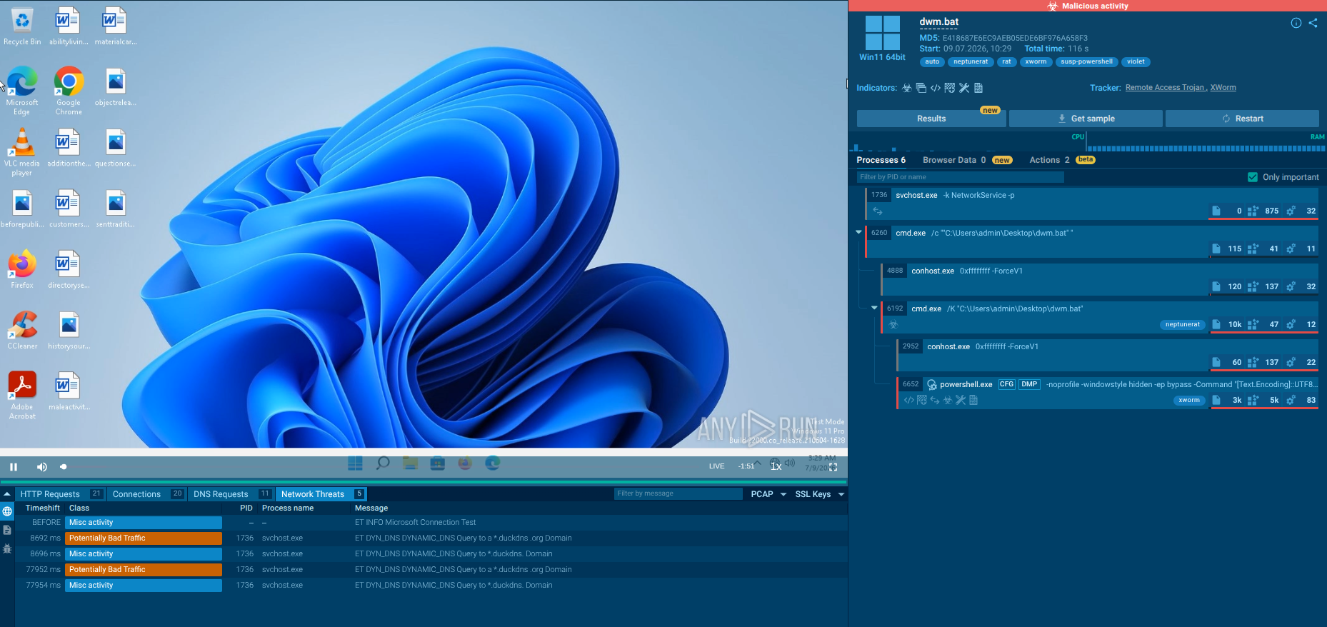Neptune RAT attack exposed in Interactive Sandbox