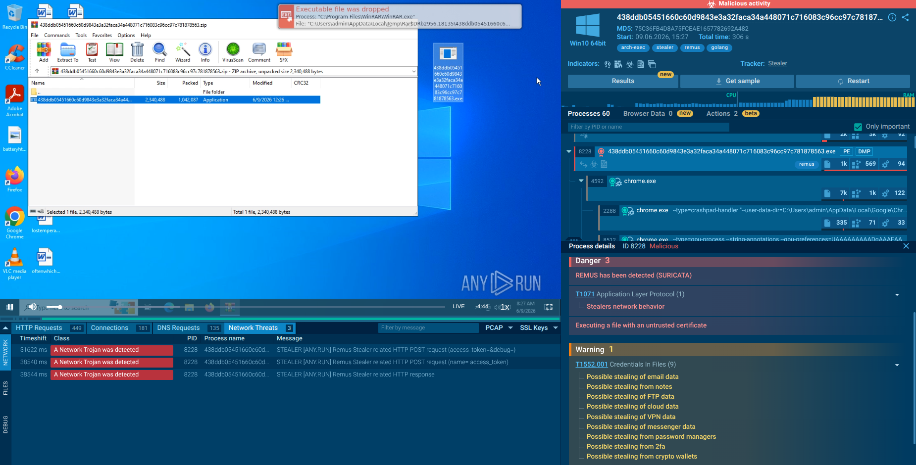 Remus detonated in Interactive Sandbox