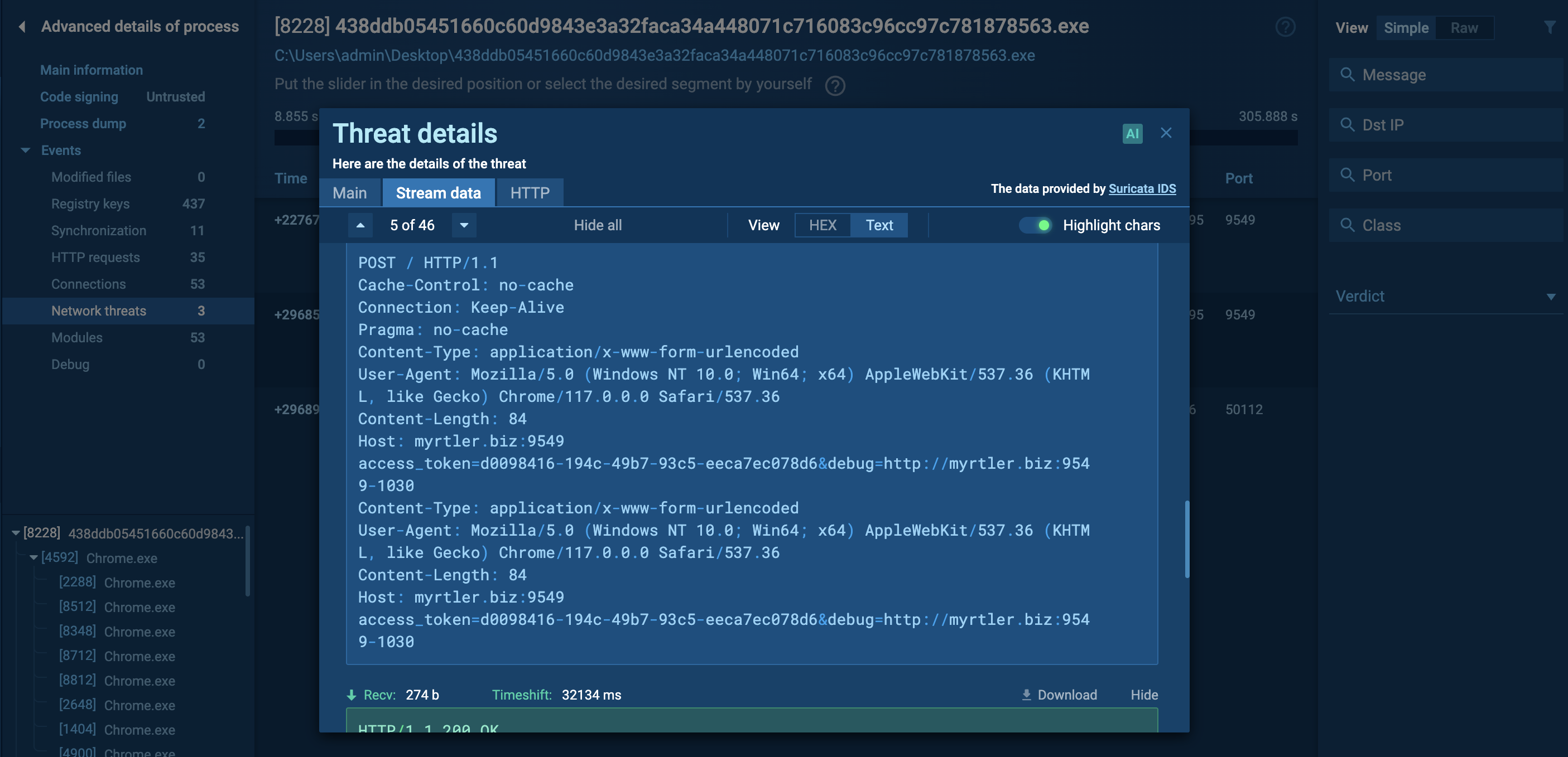 Remus network traffic analysis