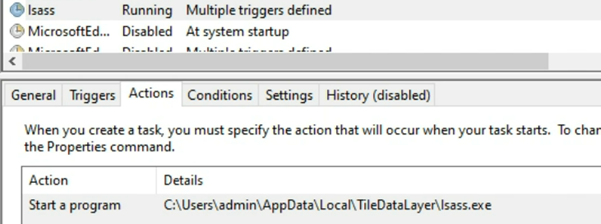 SalatStealer in Windows tasks