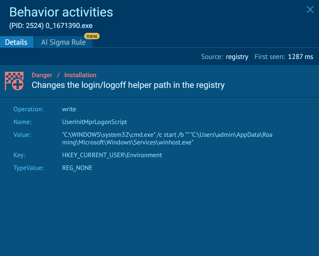 Logon-script persistence fallback via the registry