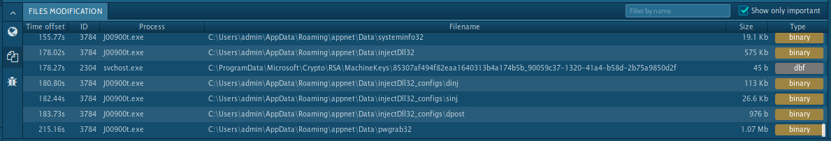 files created by trickbot